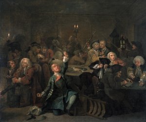 Der Lebensweg eines Wüstlings VI: Der Wüstling in einem Spielhaus, 1733