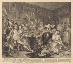 Der Lebensweg eines Wüstlings: Tafel 3 von William Hogarth