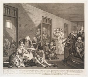 Der Lebensweg eines Wüstlings, Platte 8 von William Hogarth
