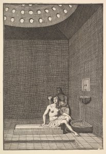 Ein türkisches Bad, Aubry de La Mottrayes Reisen durch Europa, Asien und in Teile von..., 1723-24 von William Hogarth