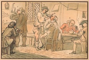Frühstücksszene aus The Five Days Peregrination, 1732 von William Hogarth