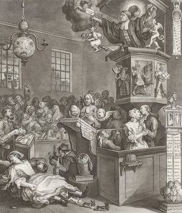 Leichtgläubigkeit, Aberglaube und Fanatismus von William Hogarth