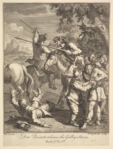 Don Quijote befreit die Galeerensklaven