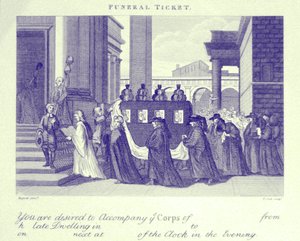Beerdigungskarte von William Hogarth von William Hogarth