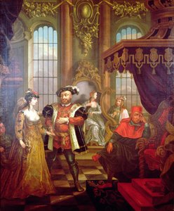 Heinrich VIII. (1491-1547) stellt Anne Boleyn am Hof vor
