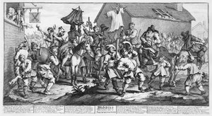 Hudibras trifft auf den Skimmington, aus 