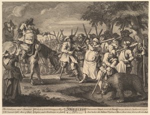 Hudibras erstes Abenteuer, zwölf große Illustrationen für Samuel Butlers Hudibras..., Februar 1725-26