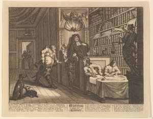 Hudibras und der Anwalt Zwölf große Illustrationen für Samuel Butlers Hudibras, Tafel, 1725-68 von William Hogarth