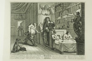 Hudibras und der Anwalt, Tafel zwölf aus Hudibras von William Hogarth