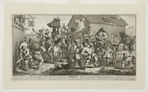Hudibras und der Skimmington, Platte sieben aus Hudibras von William Hogarth