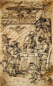 Hudibras besucht Sidrophel von William Hogarth
