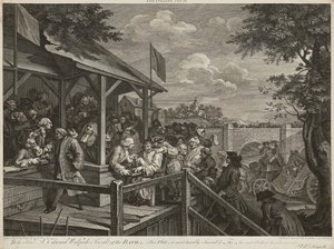 Humours of An Election (Satz von vier) (Gravur) von William Hogarth