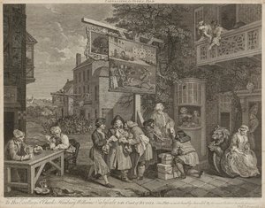 Humours of An Election (Satz von vier) (Gravur) von William Hogarth