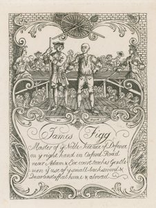 James Figgs Visitenkarte, entworfen von Hogarth von William Hogarth
