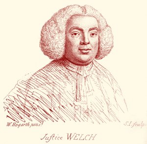 Justice Welch - Porträt von William Hogarth von William Hogarth