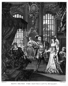 König Heinrich VIII. und Anne Boleyn von William Hogarth
