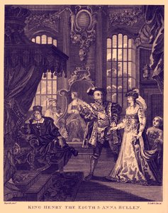 König Heinrich VIII. und Anne Boleyn von William Hogarth