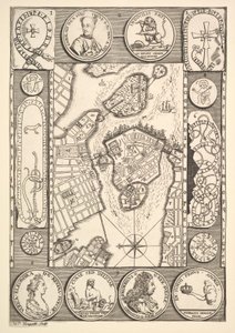 Karte von Stockholm aus Aubry de La Mottrayes Reisen durch Europa, Asien und in Teile... von William Hogarth