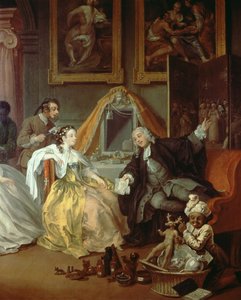 Die Heirat à la Mode: IV - Die Toilette, ca. 1743 (Detail)