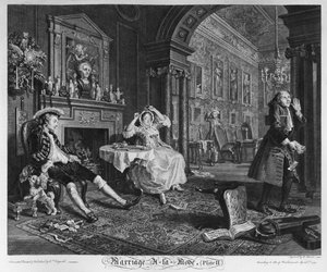 Marriage a la Mode, Platte II, Das Tête-à-Tête, 1745