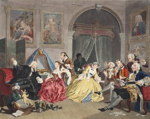 Marriage a la Mode, Platte IV, Die Toilette, Illustration aus 