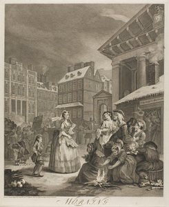 Morgen, Platte eins aus Die vier Tageszeiten von William Hogarth
