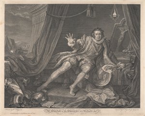 Mr. Garrick in der Rolle von Richard III - "Richard III", Akt V, Szene VII