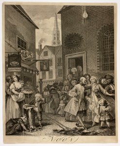 Mittag, Platte zwei aus Die vier Tageszeiten von William Hogarth
