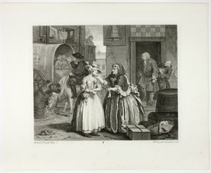 Platte eins, aus Ein Hurenleben von William Hogarth