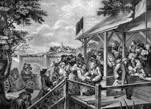 Wahlkampf bei einer Wahl von William Hogarth von William Hogarth