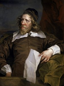 Porträt von Inigo Jones (1573-1652), Szenograf und Architekt, er führte die Renaissance-Architektur am britischen Königshof ein, nach Aufenthalten in Frankreich und Italien von William Hogarth