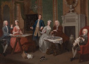 Porträt einer Familie (ca. 1735)