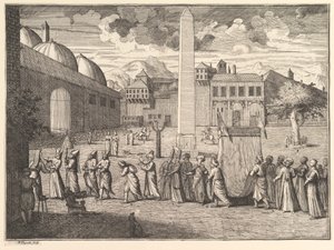 Prozession durch das Hippodrom, Konstantinopel, aus Aubry de La Mottrayes Reisen, 1723-24 von William Hogarth
