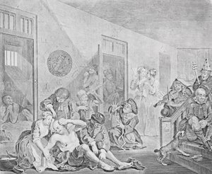 Szene in einem Irrenhaus, aus A Rake