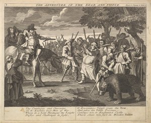 Das Abenteuer des Bären und der Geige, Platte 3: Illustrationen zu Samuel Butlers von William Hogarth