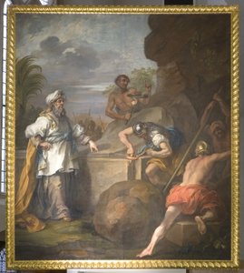 Der Altaraufsatz von St. Mary Redcliffe (linkes Panel) von William Hogarth
