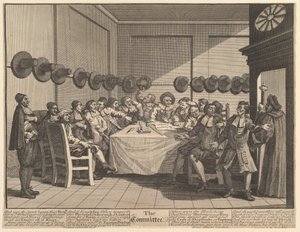 Das Komitee Zwölf große Illustrationen für Samuel Butlers Hudibras, Tafel 10, 1725-68
