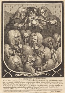 Die Gesellschaft der Bestatter von William Hogarth