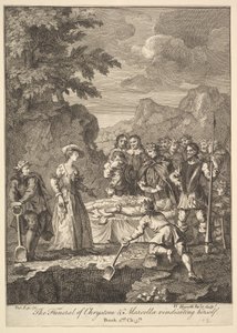 Das Begräbnis von Chrystom und Marcella verteidigt sich, Sechs Illustrationen für Don..., 1756 oder später von William Hogarth