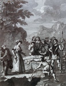 Das Begräbnis von Chyrstom & Marcella verteidigt sich selbst von William Hogarth von William Hogarth