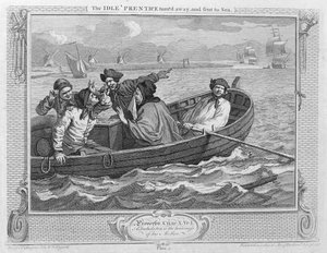 Der faule Lehrling wird weggeschickt und zur See geschickt, Tafel V von 
