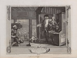 Der fleißige Lehrling ein Favorit und vom Meister vertraut, 1747 von William Hogarth