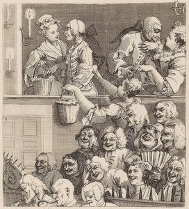 Das lachende Publikum von William Hogarth
