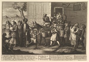 Das Geheimnis der Freimaurerei ans Licht gebracht, [erstmals veröffentlicht Dezember 1724] spätere Neuauflage von William Hogarth