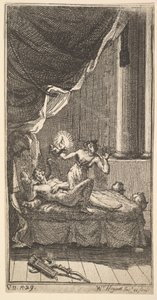 Die neue Metamorphose, Platte 6: Die Geschichte von Amor und Psyche, 1724 von William Hogarth