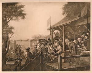 Die Wahl, Platte III aus Die Launen einer Wahl, 1757 von William Hogarth