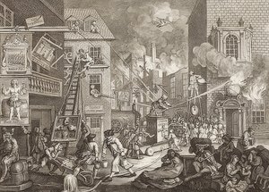 Die Zeiten, Blatt 1 von William Hogarth