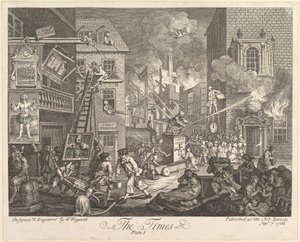 Die Zeiten, Platte 1, 7. September 1762 von William Hogarth