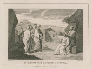 Ticket des Londoner Krankenhauses von William Hogarth