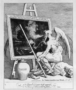 Zeit raucht ein Bild, 1761 von William Hogarth